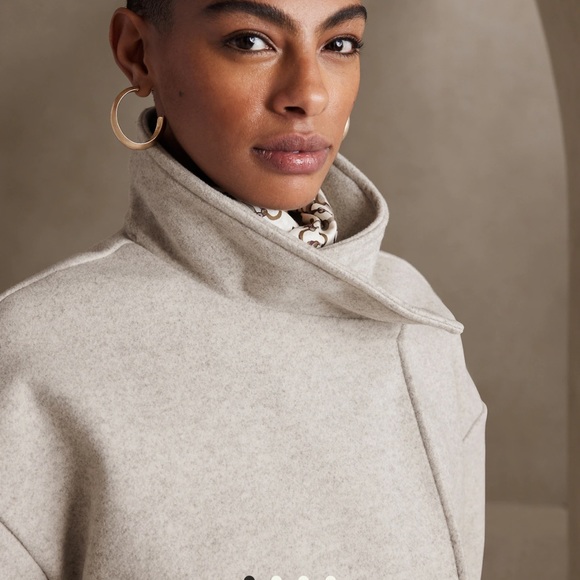 NWT Banana Republic Melton Moto Jacket - Picture 4 of 9